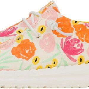 Womens Shoes Watercolor Florals Textile Canvas Rubber Sole Casual Travel Comfort